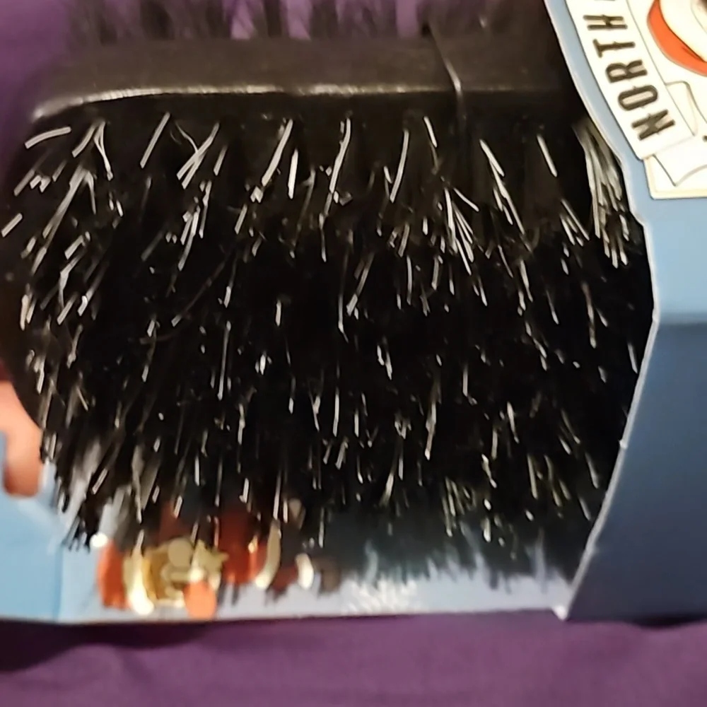 North Pole Grooming Mens Double Sided Boar & Nylon Bristle Black Brush Holiday